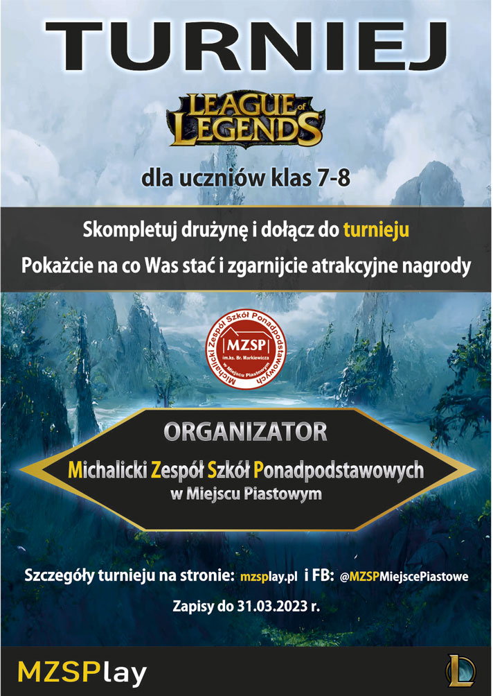 Turniej League of Legends dla szkół Podstawowych 2023